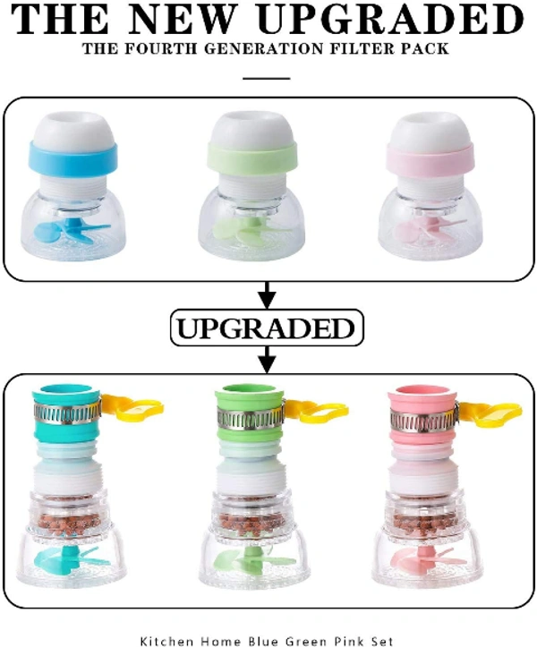  360 Degree Rotation Water Saving Faucet Adjustable Water Valve Splash Regulator Water Filter Tap Kitchen Accessories, Random Color, Painted Finish (Multi Color)